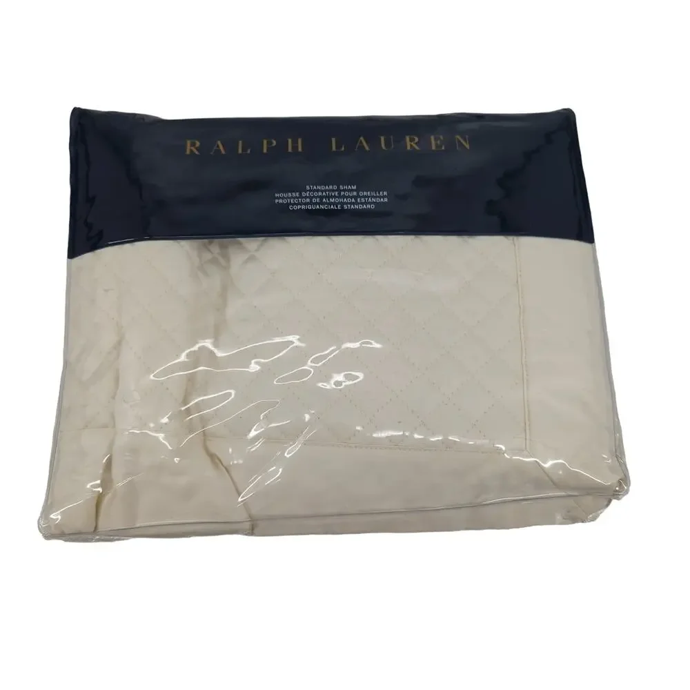 NIB Ralph Lauren Standard Sham Hollywood Cream
